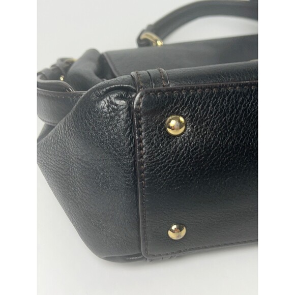 MCM 2WAY Shoulder Bag Handbag Turnlock Men's Women's Black Leather - Picture 6 of 14